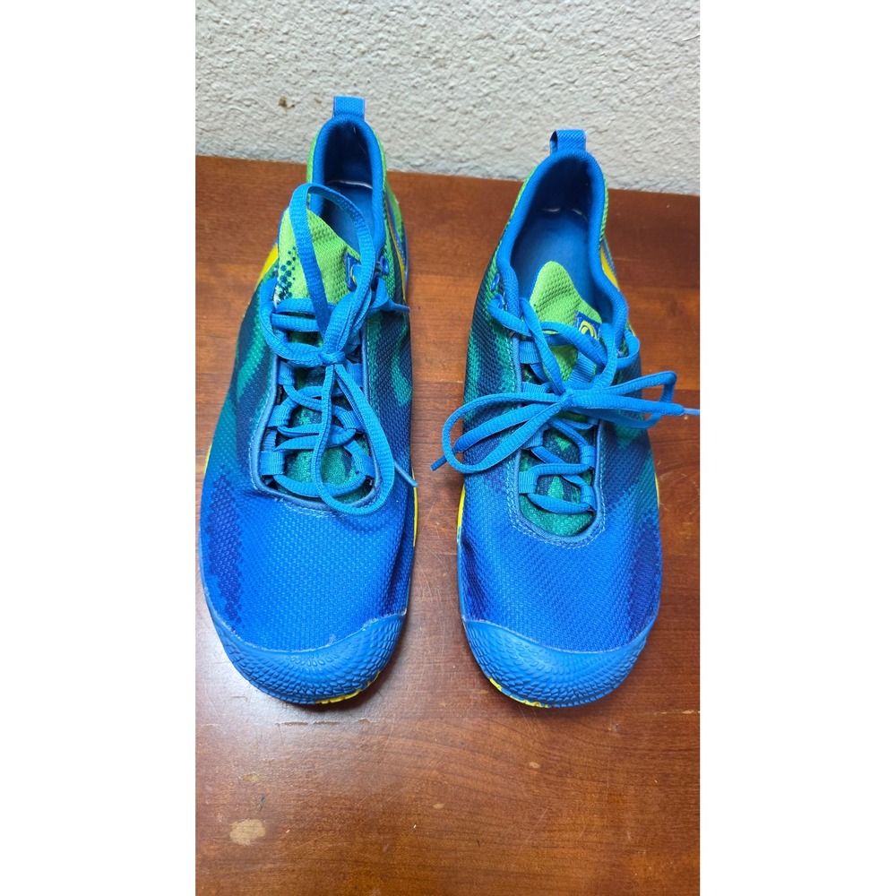 Tesla BareTrek Barefoot Running Shoes Mens 11 Blue Green Minimalist Trail